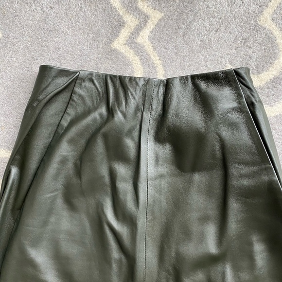 COS Dark Green Maxi Leather Skirt Size 34 - Picture 3 of 12